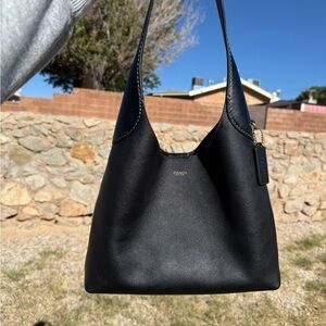 Brooklyn Coach Black Leather Shoulder Bag